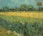 View of Arles with Irises, Vincent Van Gogh